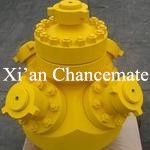 API 6A flanged tee block and flanged cross block